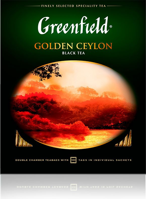 Чай в пакетиках черный Greenfield Golden Ceylon, 100 шт #1