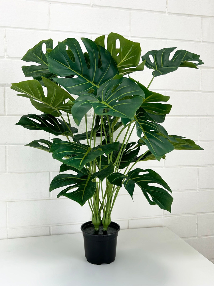 Купить Искусственная монстера в пластиковом горшке по выгодной цене в ...