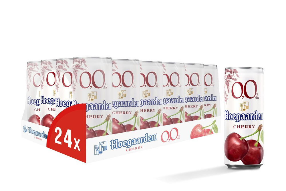 Hoegaarden 0,0% Cherry, безалкогольный, 0,33л. х 24 #1