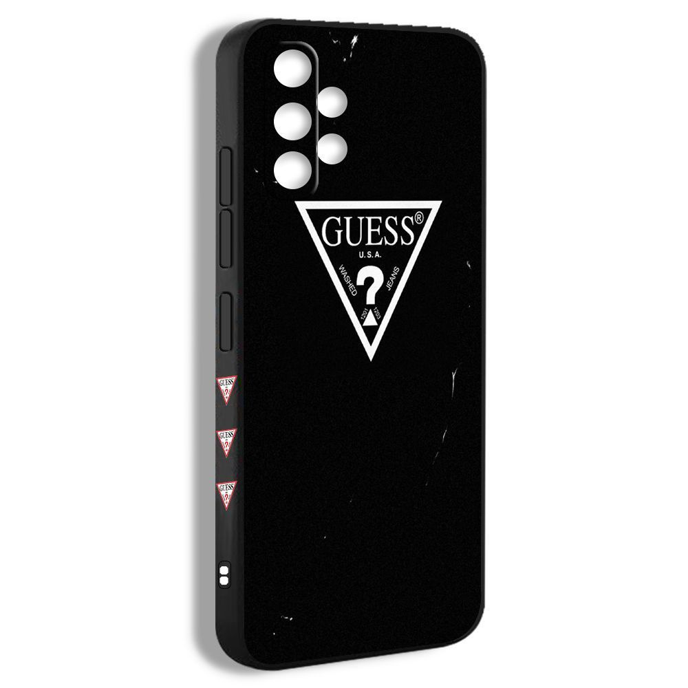 чехол для смартфона Подходит для Samsung Galaxy A32 4G Бренд guess логотип  черный Guess TTT09 - купить с доставкой по выгодным ценам в  интернет-магазине OZON (1095935661)