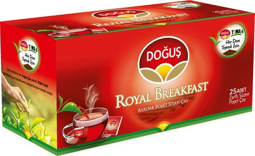 DOGUS Пакетированный чёрный чай ROYAL BREAKFAST 50 гр / 25 пакетиков (SIYAH CAY BARDAK POSET)  #1