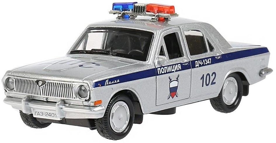 Машина металл ГАЗ-2401 ВОЛГА полиция 12 см серебристый - купить с ...