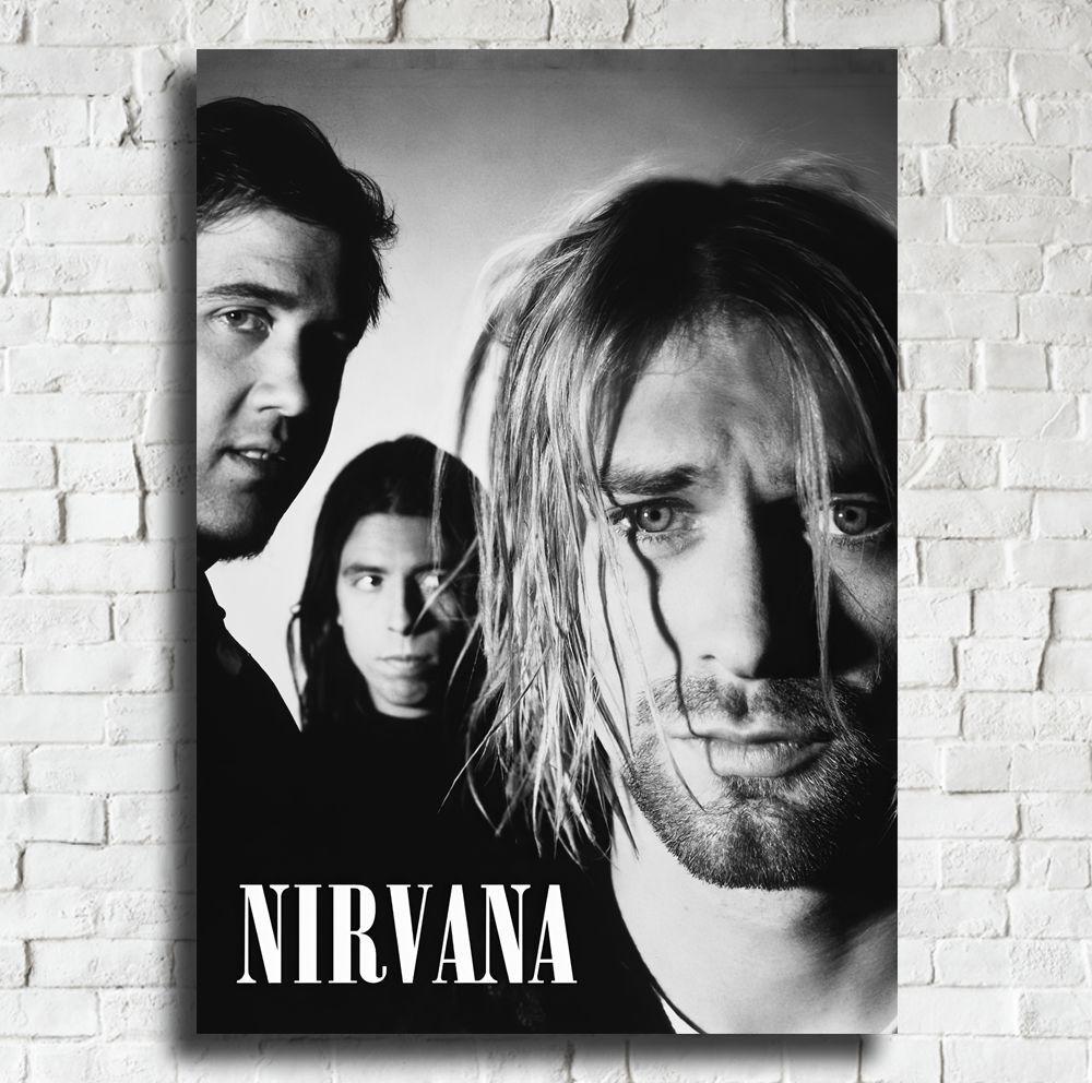 Постер Нирвана - Курт Кобейн А3, 30х40см, Плакат Nirvana - Kurt Cobain  #1