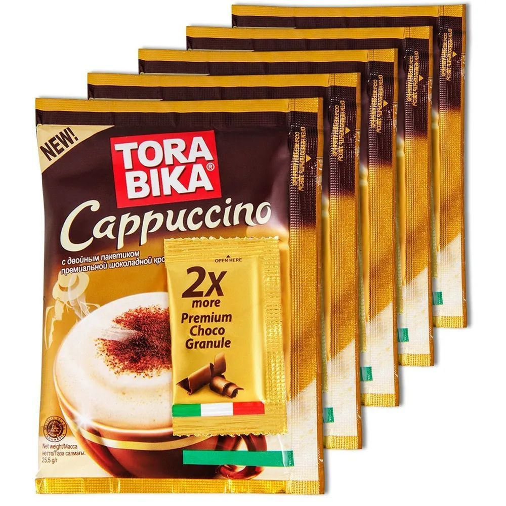 Кофе растворимый Torabika Cappuccino с шоколадной крошкой 5 пакетиков по 25,5г Индонезия  #1