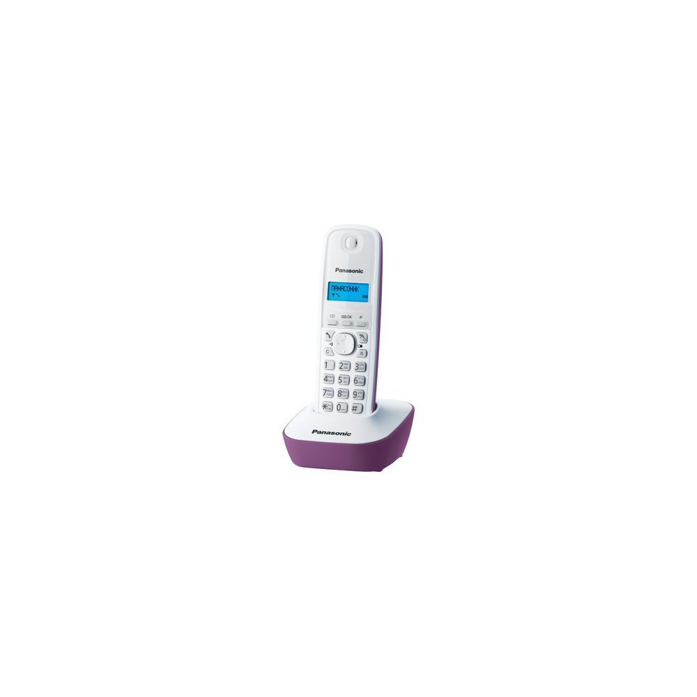 Радиотелефон DECT Panasonic KX-TG1611RUF фиолетовый - купить с доставкой по  выгодным ценам в интернет-магазине OZON (1239842579)