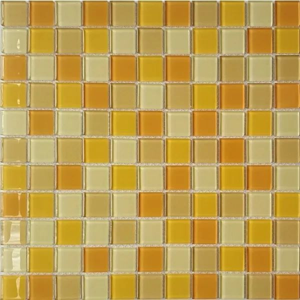Мозаика Tessare 30,0х30,0х0,4см стекло лимонно-оранжевый шт(HJM21)  #1