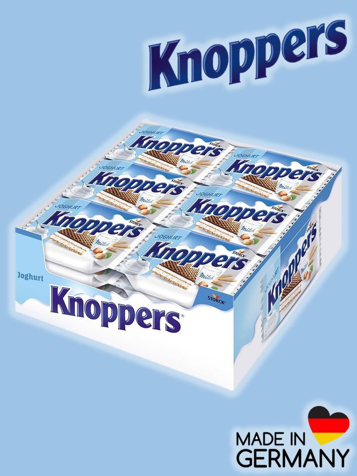 Вафли с йогуртовой начинкой Кноперс / Knoppers Joghurt 25 гр * 24 шт (Германия)  #1