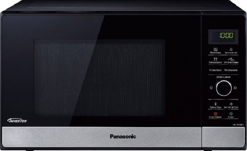 Микроволновая печь Panasonic NN-SD38HSZPE объем 23 литра, мощность 1000 Вт, цвет черный/серебристый (1906396) #1