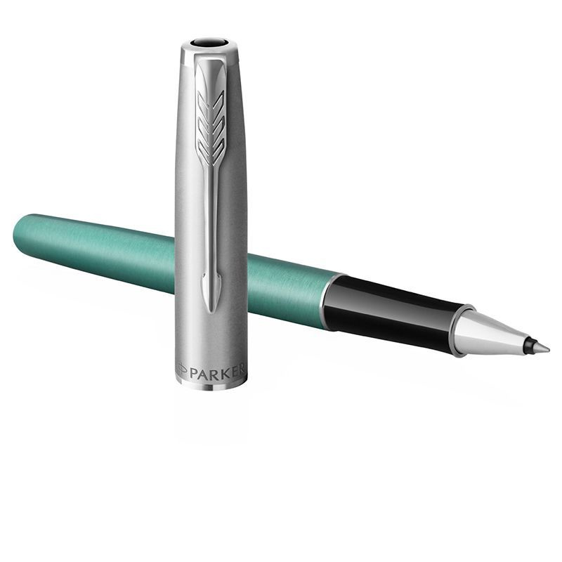 Parker, Ручка-роллер, "Sonnet Sand Blasted Metal&Green Lacquer" черная, 0,5 мм, подарочная упаковка  #1