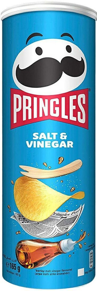 Чипсы Pringles Salt and Vinegar / Принглс со вкусом Соль и Уксус 165 г  #1
