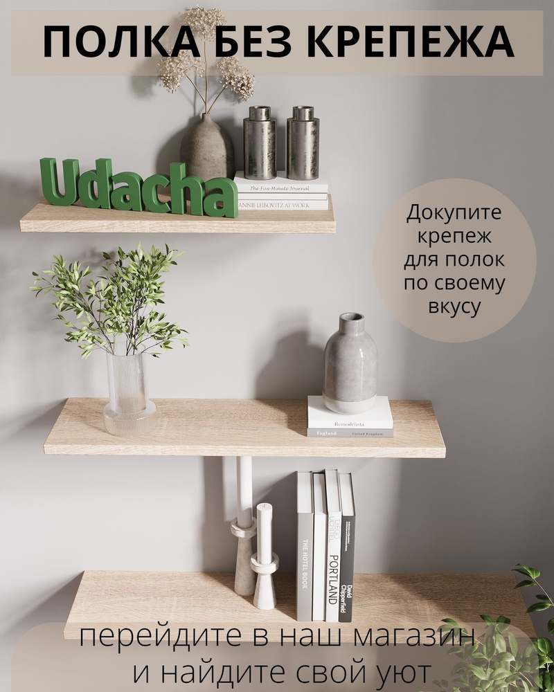 Полка Настенная, 50х19х1.6 см, 1 шт. - купить по низким ценам в  интернет-магазине OZON (1121537644)