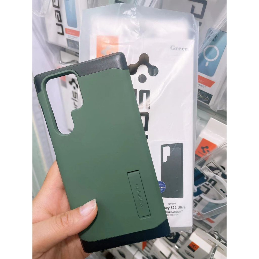 Чехол SPIGEN для Galaxy S23 Ultra - Tough Armor - Зелёный - купить с ...