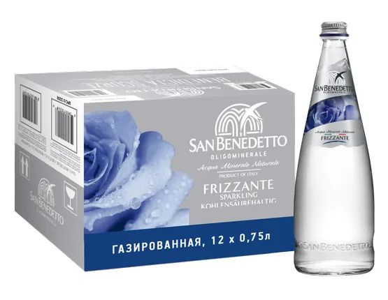 Минеральная вода San Benedetto / Сан Бенедетто газированная стекло 0.75 л (12 штук)  #1