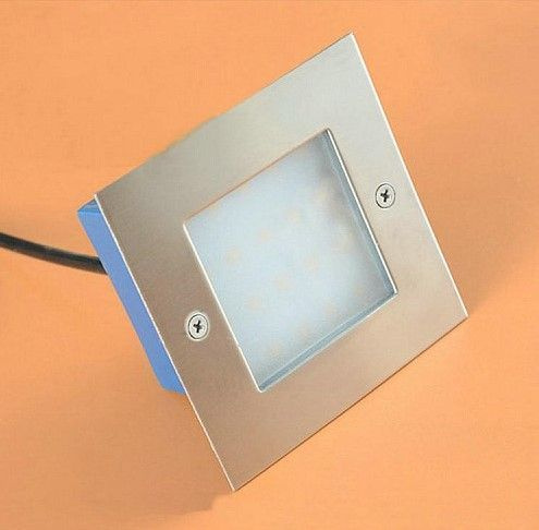 Светильник уличный встраиваемый квадратный 24V,4W.IP54 4000К нержавейка ...