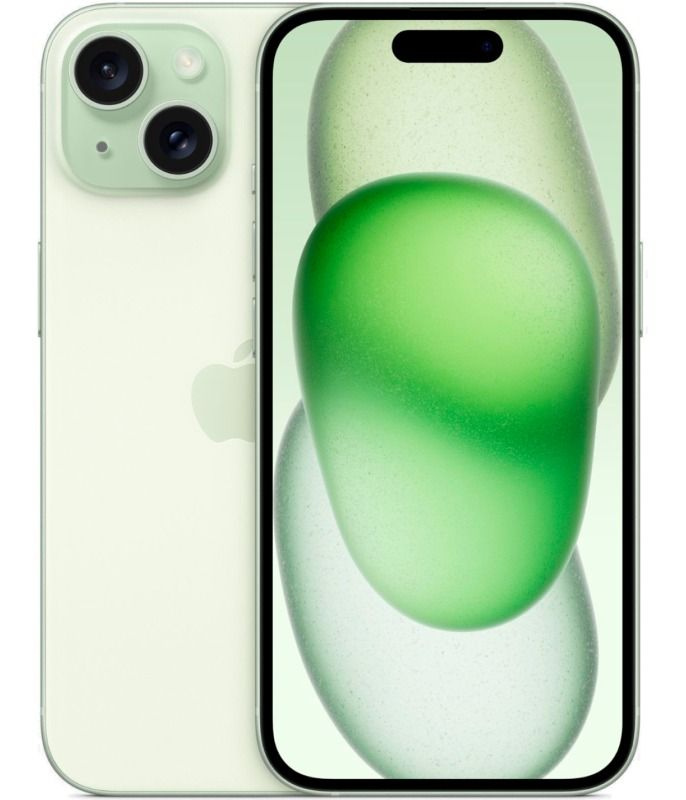 Apple Смартфон iPhone 15, SIM + eSIM, Green  6/128 ГБ, зеленый #1