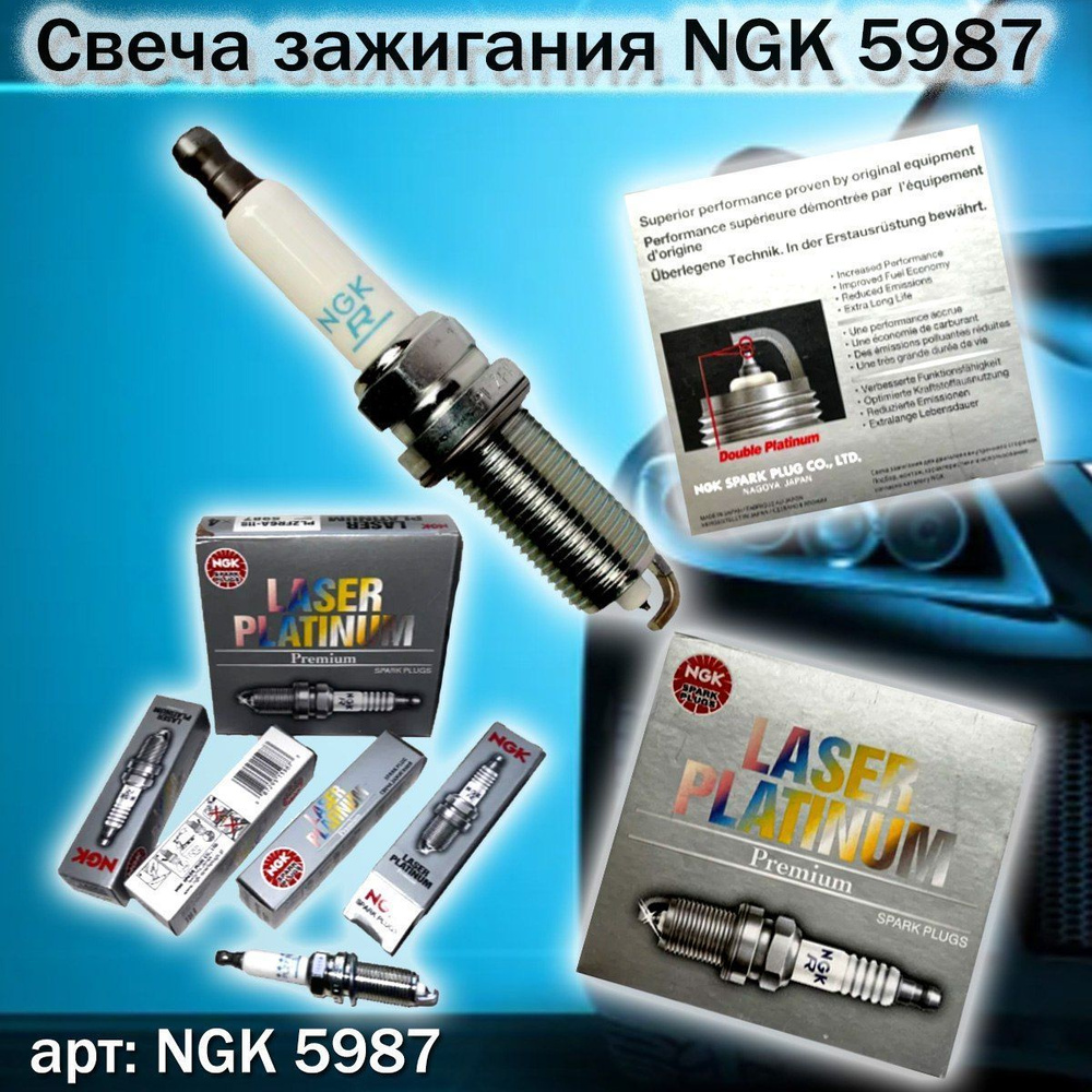 Комплект свечей зажигания NGK 5987 (4шт) - купить по выгодным ценам в ...