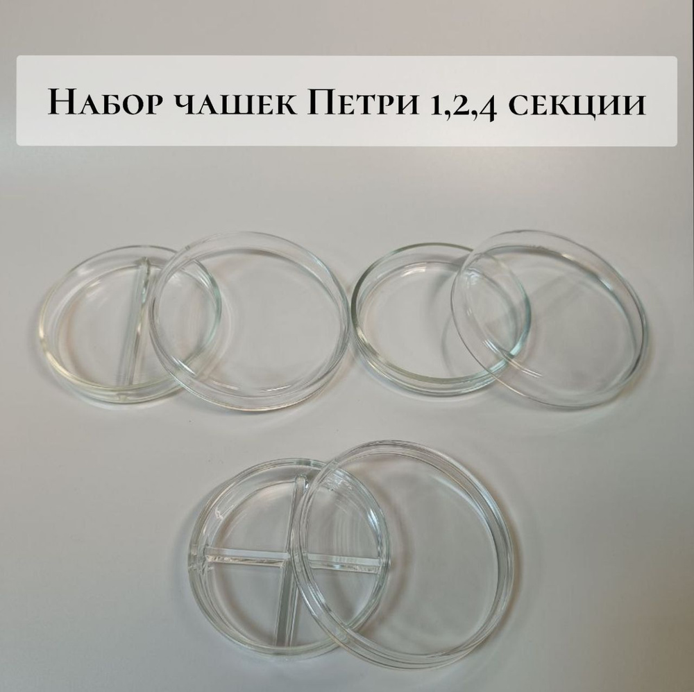 Набор чашек Петри 1-2-4 секции - купить с доставкой по выгодным ценам в ...