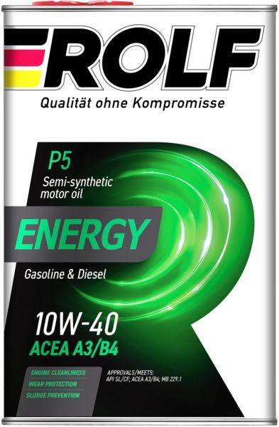 ROLF Energy 10W-40 Масло моторное, Полусинтетическое, 4 л #1