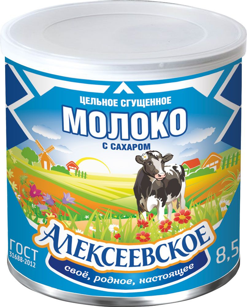 Молоко сгущенное Алексеевское 8.5% ГОСТ, 360 г