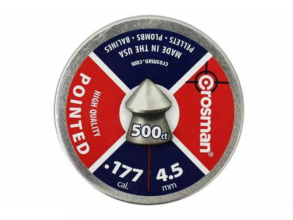 Crosman Пули для пневматики Пули пневматические Pointed 4,5 мм 7.4 ...