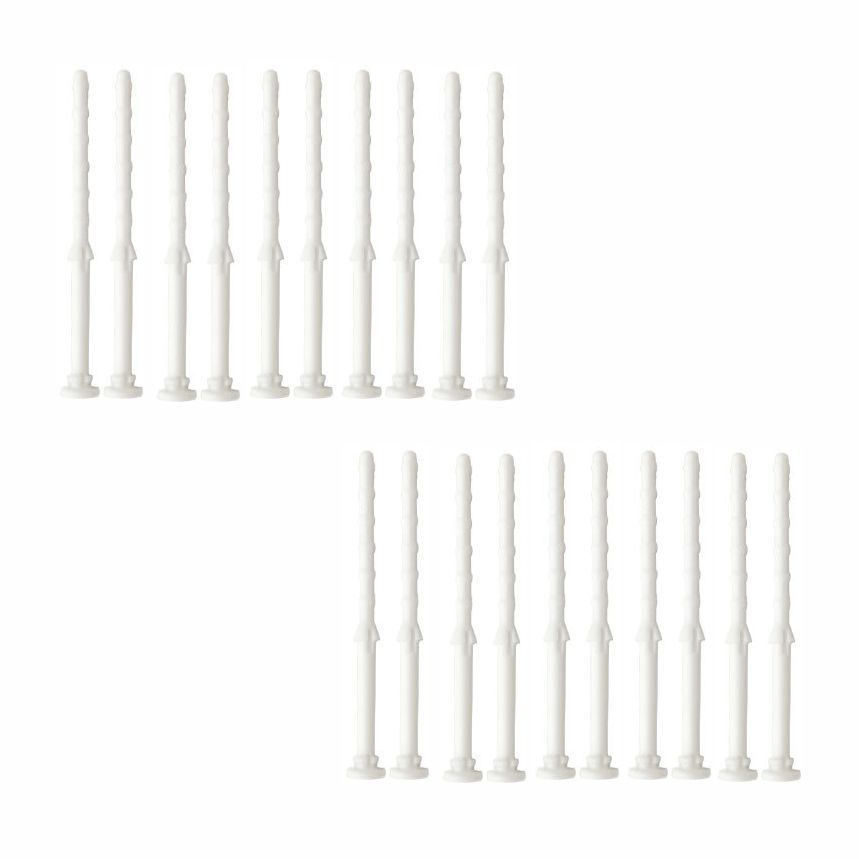 Силиконовые винты для крепления вентилятора ПК - 12 шт (длинные, белые ...