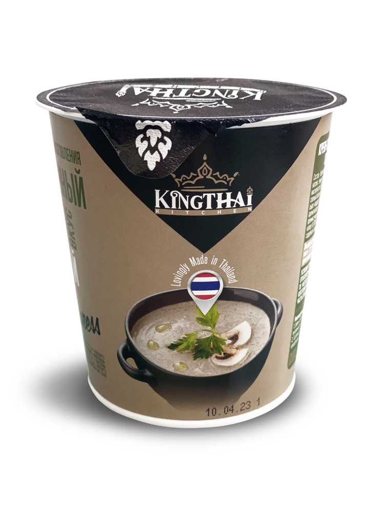 Крем-Суп быстрого приготовления KINGTHAI KITCHEN ГРИБНОЙ 30 гр стакан, 12 штук в упаковке  #1