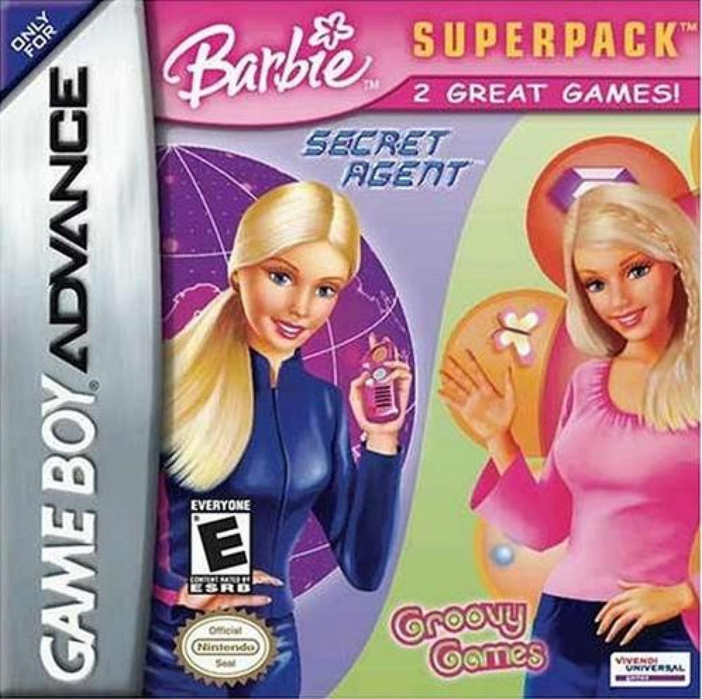 Игра 2 в 1 Barbie Groovy Games/Barbie Secret Agent (Game Boy Advance,  Nintendo DS, Английская версия)