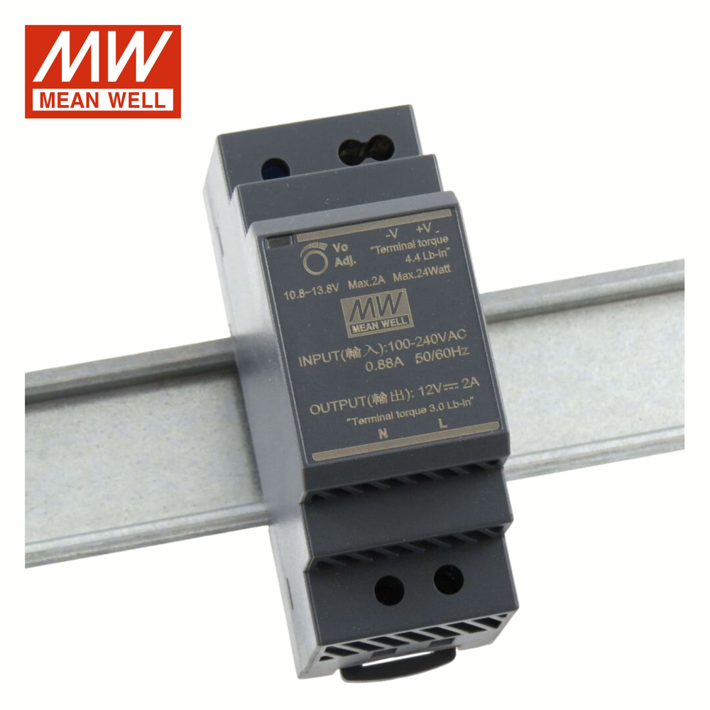 HDR-30-12 MEAN WELL, Блок питания на DIN-рейку, AC/DC 24 Вт 12 В ...