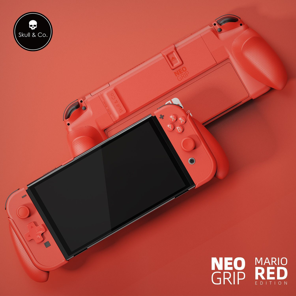 Skull & Co. Mario Red Edition NeoGrip Grip Hard Shell со сменными ручками  для Nintendo Switch OLED и обычной модели