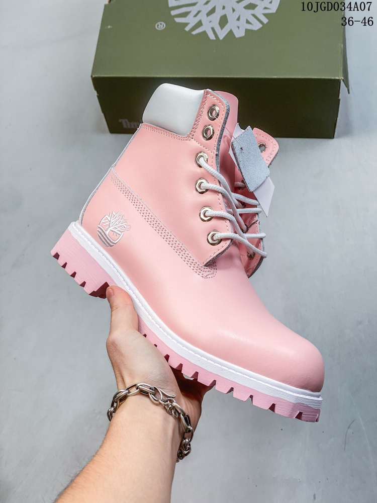 Pink and deals white timberlands