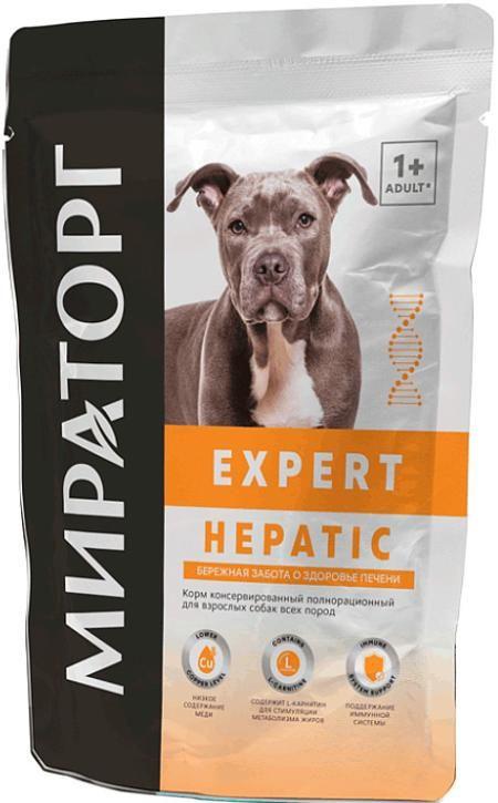 Корм Мираторг Expert Hepatic для собак, для лечения печени, 85 г x 24 шт  #1