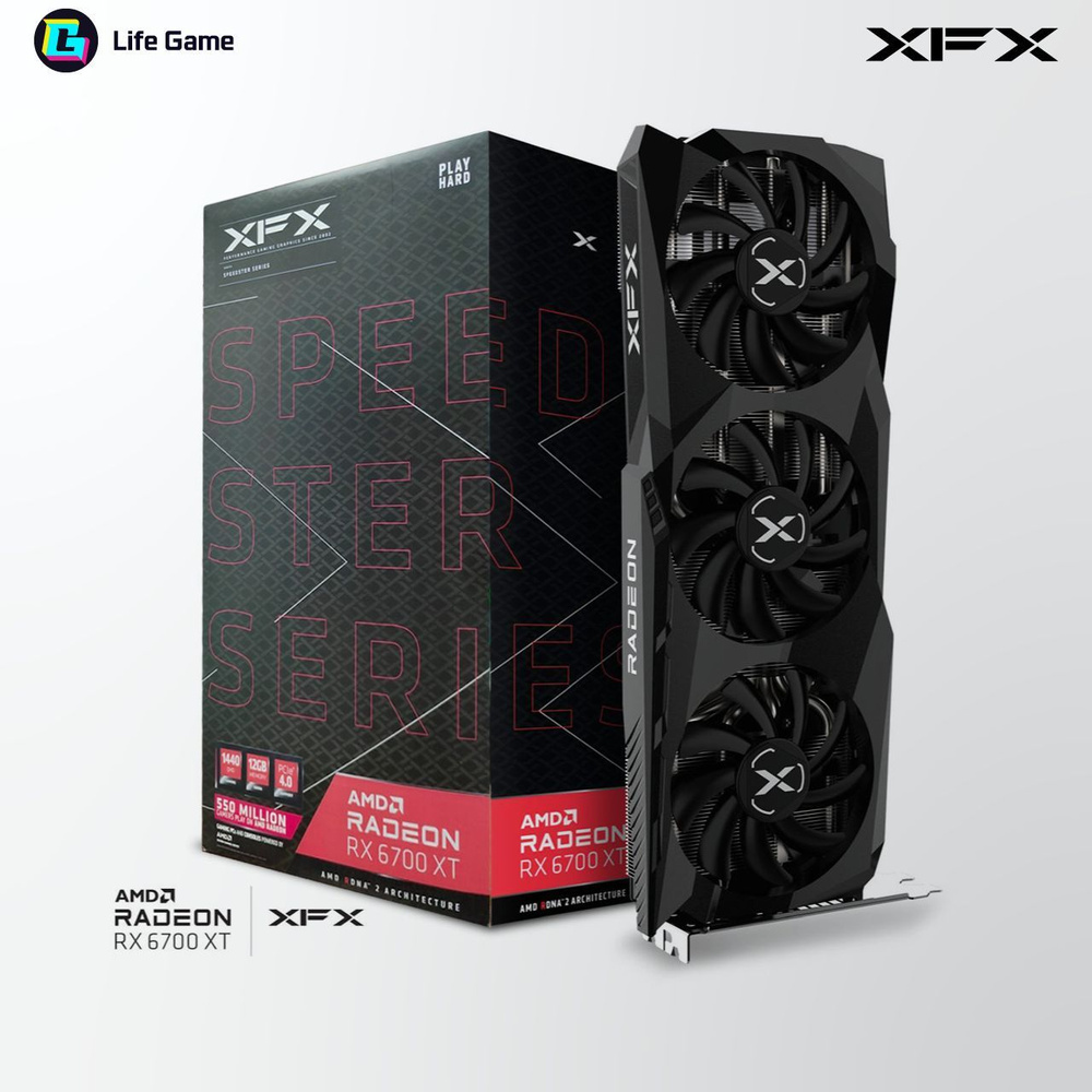 Видеокарта XFX Radeon RX 6700 XT, 12 ГБ GDDR6 - купить по низким ценам в  интернет-магазине OZON (1255284322)