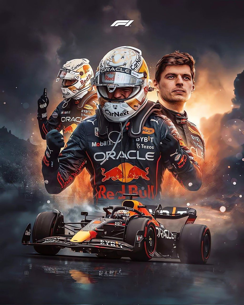 Постер Формула 1 - Макс Ферстаппен (F1 Red Bull) (30х40 см) #1