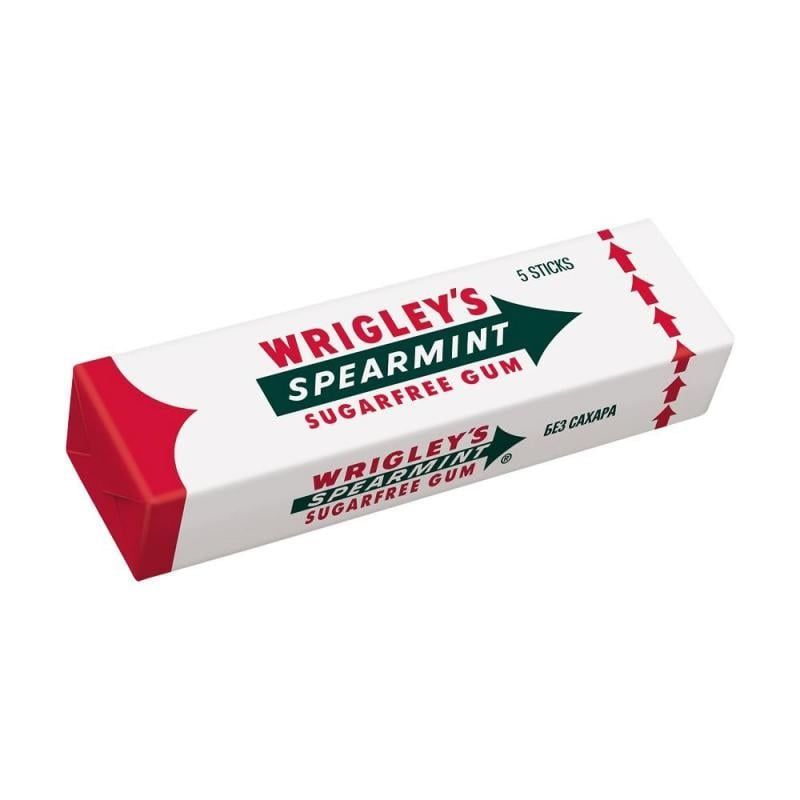 Жевательная резинка, Wrigley's Spearmint, в пластинках, 13 г - купить с ...