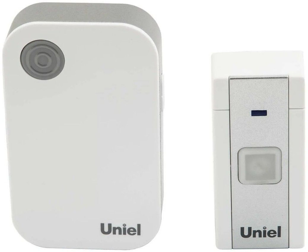 Звонок беспроводной дверной UNIEL UDB-013W-R1T1-36S-100M-WH, 36 мелодий, на батарейках, белый  #1