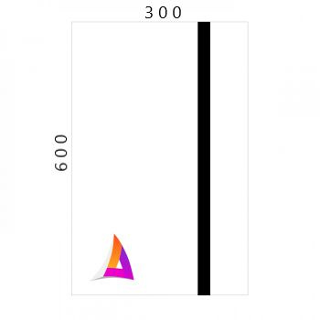 Пластик для лазерной гравировки SHENGWEI (Белый на чёрном) 300мм_600мм 1,3мм  #1
