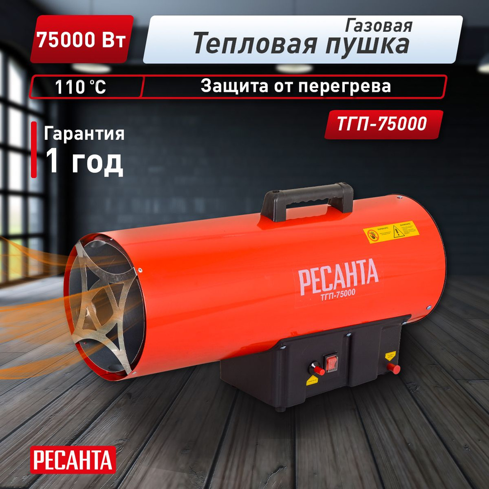 Тепловая газовая пушка ТГП-75000 Ресанта