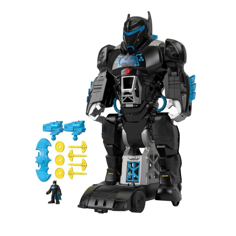 Imaginext DC Super Friends Batman Toy GWT23 2 1 Bat Tech Batbot