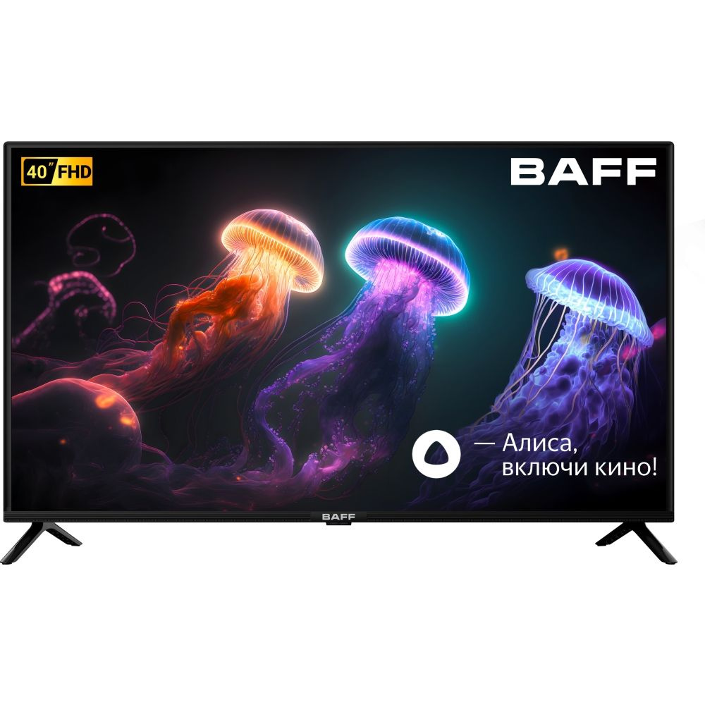 BAFF Телевизор 40Y FHD-R Smart TV FHD 40" 40" Full HD, черный #1