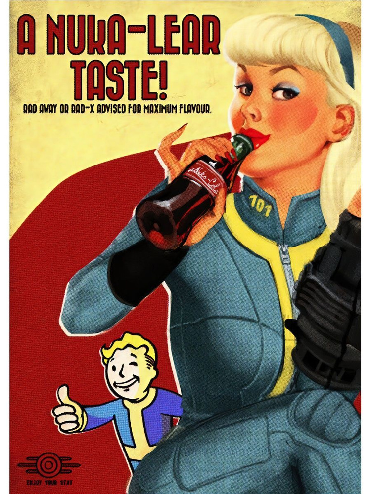 Постер с принтом Fallout 4, плакат 32х45см #1