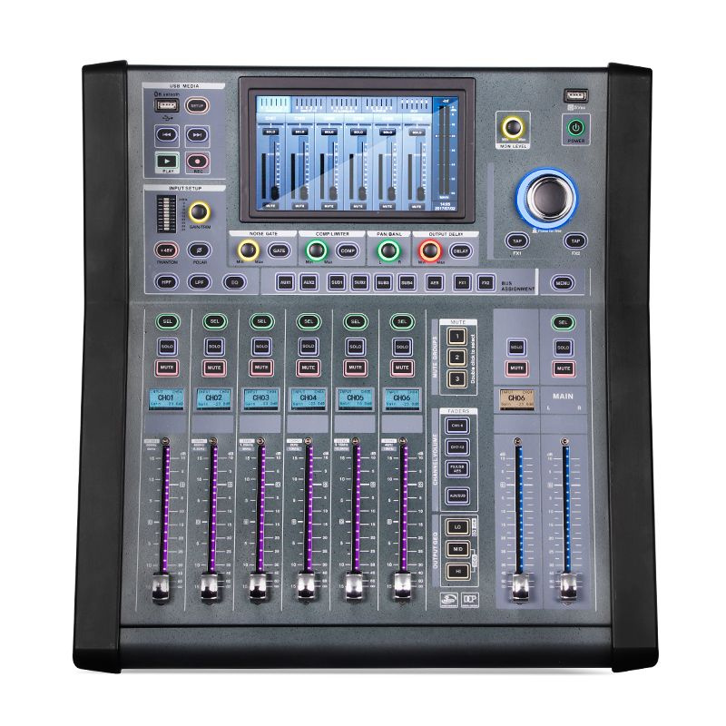 Аудиоконсоль 18-канальный Цифровой Микшерный Пульт DJ Audio Mixer ...