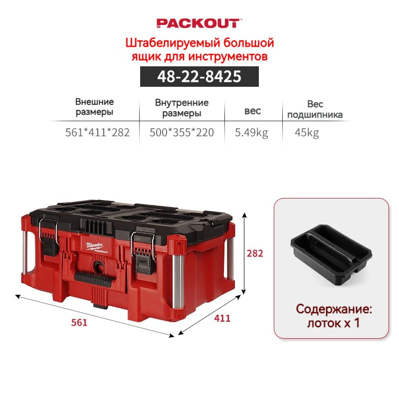 Milwaukee Ящик для инструментов х 28.2 см купить на OZON по низкой цене ...