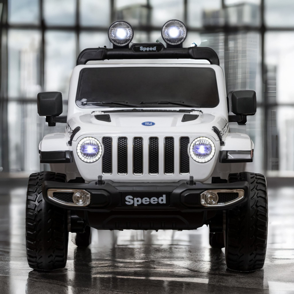 Детский электромобиль JEEP RUBICON со световыми и звуковыми эффектами,  полный привод - купить с доставкой по выгодным ценам в интернет-магазине  OZON (1357811844)