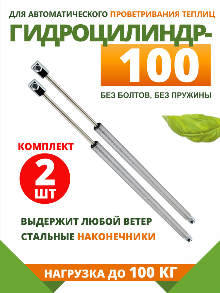 Комплект 2 шт: Гидроцилиндр 100 для автоматов проветривания теплиц  #1