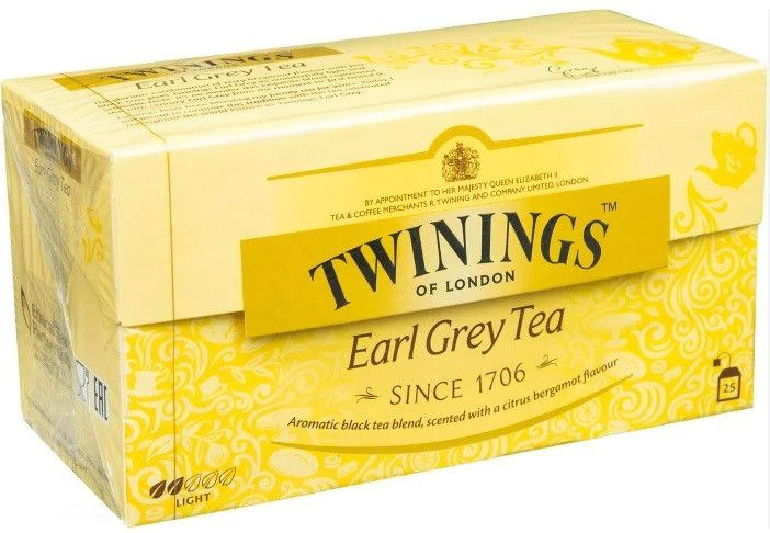 Twinings Earl Grey 2гХ 25 пак черный чай картонная упаковка 50 г ...