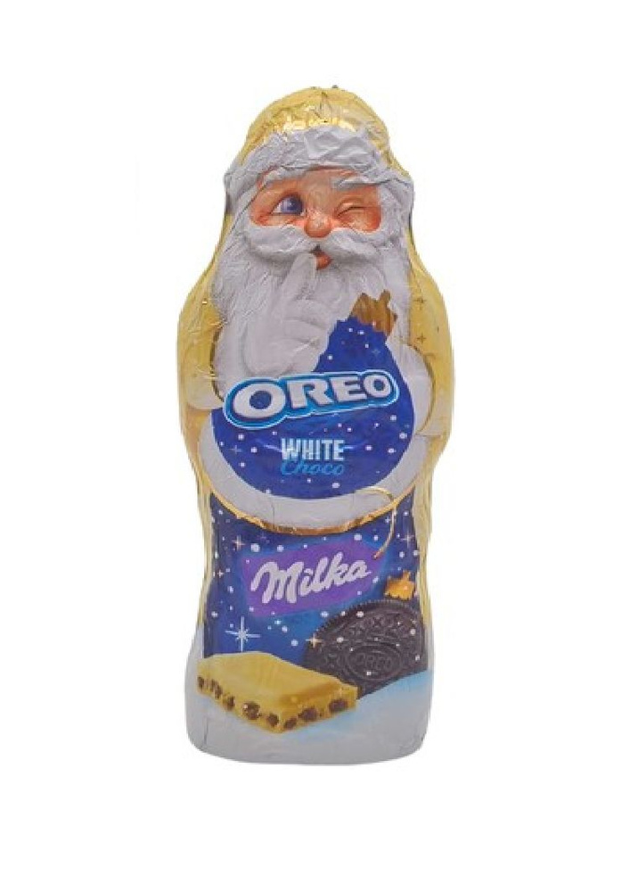 Шоколадный Дед Мороз Milka XMAS Oreo Santa White, 100г #1