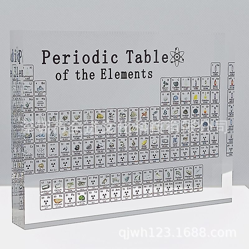 Периодическая таблица элементов. Акриловые орнаменты. Прозрачная акриловая таблица Менделеева.  #1