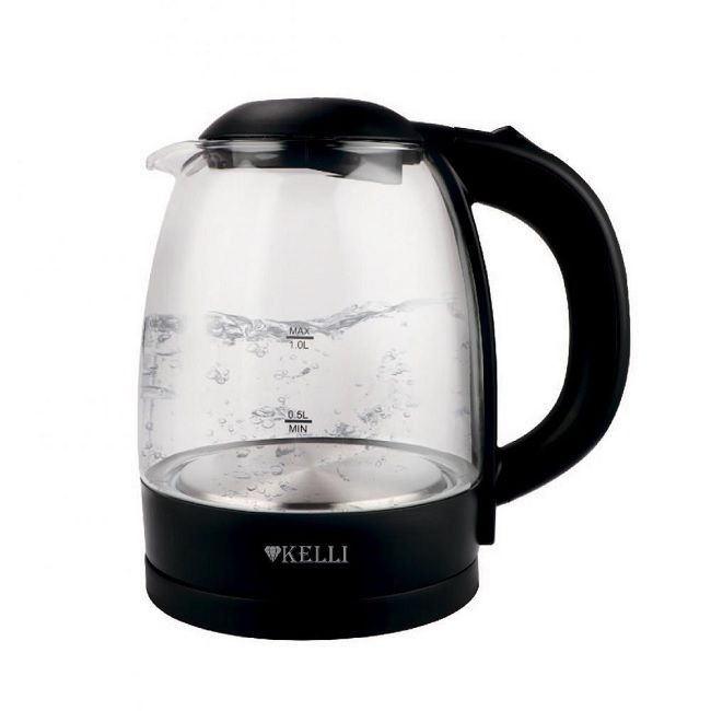 Купить электрический чайник KELLI KL-1386, Пластик/стекло по низкой ...