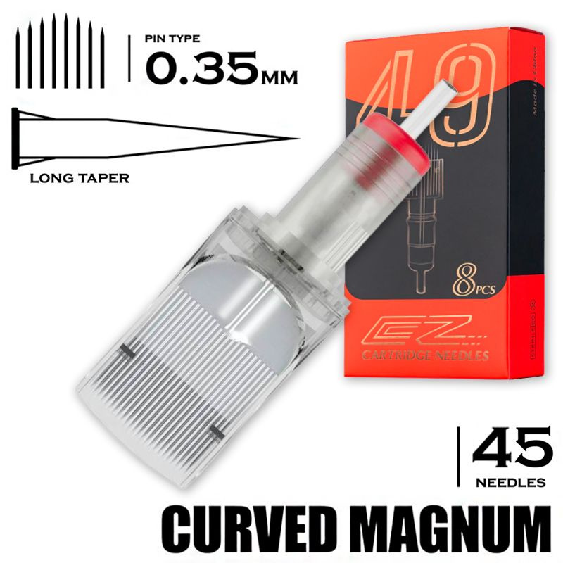 Картриджи для татуировки покрасочные EZ Epic Curved Magnum 35/45CMLT 0,35мм - 8шт/уп  #1