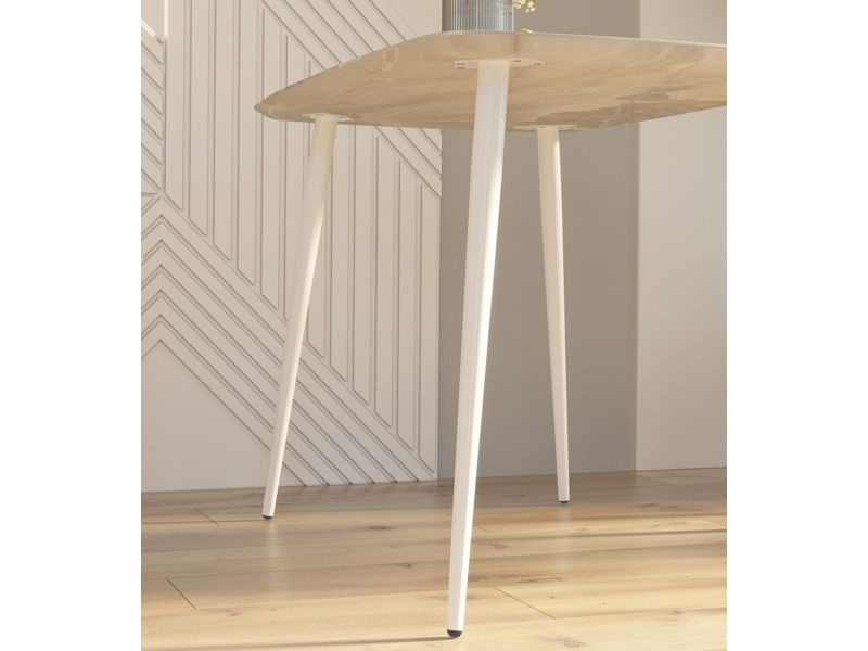 Опора ножка конусная , наклонная для стола, металлическая, белая , высота 720мм, не регулируемая  #1